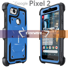 Load image into Gallery viewer, Google Pixel 2 [ Aegis Series ] Full-Body Armor Rugged Holster Case with Built-in Screen Protector [Kickstand][Belt-Clip] - COVRWARE
