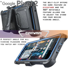 Load image into Gallery viewer, Google Pixel 2 [ Aegis Series ] Full-Body Armor Rugged Holster Case with Built-in Screen Protector [Kickstand][Belt-Clip] - COVRWARE
