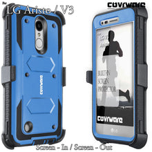 Load image into Gallery viewer, LG Aristo 3 / Aristo 2 / Aristo / Fortune / K8 (2017) / LV3 / Rebel 2 [ Aegis Series ] Full-Body Armor Rugged Holster Case with Built-in Screen Protector - COVRWARE

