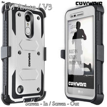 Load image into Gallery viewer, LG Aristo 3 / Aristo 2 / Aristo / Fortune / K8 (2017) / LV3 / Rebel 2 [ Aegis Series ] Full-Body Armor Rugged Holster Case with Built-in Screen Protector - COVRWARE
