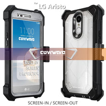 Load image into Gallery viewer, LG Aristo 3 / Aristo 2 / Aristo / Fortune / Rebel 2 / K8 (2017) / MS210 [Ranger Pro] Full-Body Armor Holster Case with Built-in Screen Protector [Kickstand][Belt-Clip] - COVRWARE