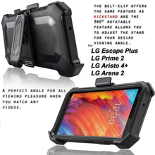Load image into Gallery viewer, LG Aristo 4+ / Aristo 4 PLUS / Journey LTE / Tribute Royal / LG Prime 2 / Escape Plus / Arena 2, COVRWARE [Aegis Pro] Case [Built-in Screen Protector] Heavy Duty Full-Body Rugged Holster Armor Case [Belt Clip][Kickstand] - COVRWARE