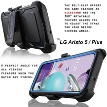 Load image into Gallery viewer, LG Aristo 5 / Aristo 5 Plus / K31 K300 / Phoenix 5 / Fortune 3 Case, [Built-in Screen Protector] Holster Belt Swivel Clip Kickstand Heavy Duty Full Body Armor Cover [Aegis Series] - COVRWARE
