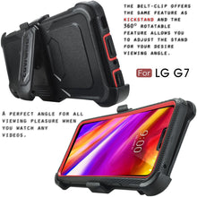 Load image into Gallery viewer, LG G7 ThinQ [ Aegis Series ] Full-Body Armor Rugged Holster Case with Built-in Screen Protector [Kickstand][Belt-Clip] - COVRWARE