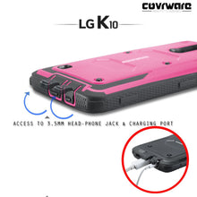Load image into Gallery viewer, LG K10 / LG Premier LTE [ Aegis Series ] Heavy Duty Full-Body Armor Rugged Holster Case with Built-in Screen Protector [Belt-Clip][Kickstand] - COVRWARE
