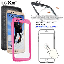 Load image into Gallery viewer, LG K10 / LG Premier LTE [IRON TANK Series] Brushed Metal Texture Holster Case with Built-in Screen Protector [Kickstand] - COVRWARE