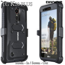 Load image into Gallery viewer, LG K20 Plus / K20 V / Harmony / Grace 4G [ Aegis Series ] Full-Body Armor Rugged Holster Case with Built-in Screen Protector [Kickstand][Belt-Clip] - COVRWARE