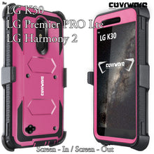 Load image into Gallery viewer, LG K30 / LG Premier Pro LTE / LG Harmony 2 [ Aegis Series ] Full-Body Armor Rugged Holster Case with Built-in Screen Protector [Kickstand][Belt-Clip] - COVRWARE