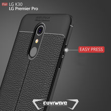 Load image into Gallery viewer, LG K30 / Premier Pro LTE / K10 (2018) Case, COVRWARE [ L Series ] Case with [Full Coverage 3D Tempered Glass Screen Protector] TPU Leather Texture Design [Light Weight] Slim Cover - COVRWARE
