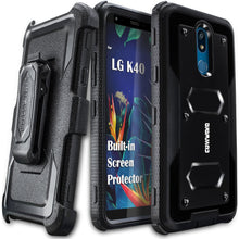 Load image into Gallery viewer, LG K40 / LG K12 Plus / LG X4 2019 / LMX420 Case, COVRWARE [Aegis Series] Case [Built-in Screen Protector] Heavy Duty Full-Body Rugged Holster Armor Case [Belt Clip][Kickstand] - COVRWARE
