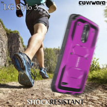 Load image into Gallery viewer, LG Stylo 3 / LG Stylo 3 Plus [ Aegis Series ] Full-Body Armor Rugged Holster Case with Built-in Screen Protector [Kickstand][Belt-Clip] - COVRWARE