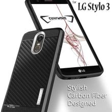 Load image into Gallery viewer, LG Stylo 3 / LS777 Case, COVRWARE [Shield Series] with [Full Coverage 3D Tempered Glass Screen Protector] Soft Flexible TPU Cover with [Carbon Fiber Designed] - COVRWARE