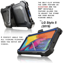 Load image into Gallery viewer, LG Stylo 5 / Stylo 5X / Stylo 5+ / Plus (2019) COVRWARE [Aegis Pro Series] Case [Built-in Screen Protector] Heavy Duty Full-Body Rugged Holster Armor Case [Belt Clip][Kickstand] - COVRWARE