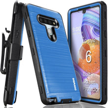 Load image into Gallery viewer, LG Stylo 6 [IRON TANK Series] Brushed Metal Texture Holster Case with Built-in Screen Protector [Kickstand][Belt-Clip] - COVRWARE
