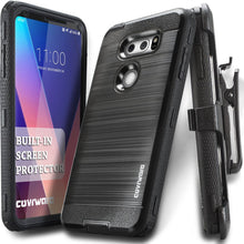 Load image into Gallery viewer, LG V30 / V30s / V30 Plus / V35 / 2017 Released [IRON TANK Series] Brushed Metal Texture Designed Holster Case with Built-in Screen Protector - COVRWARE