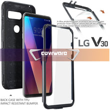 Load image into Gallery viewer, LG V30 / V30s / V30 Plus / V35 / 2017 Released [IRON TANK Series] Brushed Metal Texture Designed Holster Case with Built-in Screen Protector - COVRWARE