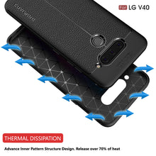 Load image into Gallery viewer, LG V40 ThinQ Case, COVRWARE [L Series] with [Tempered Glass Screen Protector] TPU Leather Texture Design Cover [Light Weight], Black - COVRWARE