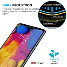 Load image into Gallery viewer, LG V40 ThinQ Case, COVRWARE [L Series] with [Tempered Glass Screen Protector] TPU Leather Texture Design Cover [Light Weight], Black - COVRWARE