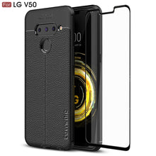 Load image into Gallery viewer, LG V50 ThinQ Case, COVRWARE [L Series] with [Tempered Glass Screen Protector] TPU Leather Texture Design Cover [Light Weight] - COVRWARE