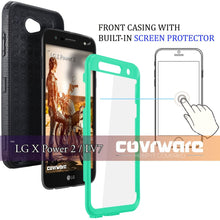 Load image into Gallery viewer, LG X Power 2 / LG X Charge / LG Fiesta 2 / LG Fiesta LTE / K10 Power [IRON TANK Series] Brushed Metal Texture Designed Holster Case with Built-in Screen Protector [Kickstand] - COVRWARE
