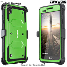 Load image into Gallery viewer, LG X Power / K6P Case, [ Aegis Series ] Full-Body Armor Rugged Holster Case with Built-in Screen Protector [Kickstand][Belt-Clip] - COVRWARE
