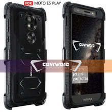 Load image into Gallery viewer, Moto E5 PLAY [ Aegis Series ] Full-Body Armor Rugged Holster Case with Built-in Screen Protector [Kickstand][Belt-Clip] - COVRWARE
