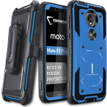 Load image into Gallery viewer, Moto E5 Plus / G7 Supra / G7 Power [ Aegis Series ] Full-Body Armor Rugged Holster Case with Built-in Screen Protector [Kickstand][Belt-Clip] - COVRWARE
