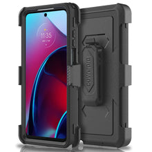 Load image into Gallery viewer, Moto G Stylus 2022 (4G Version), Full-Body Rugged Dual-Layer Shockproof Protective Cover with Kickstand and Built-in-Screen Protector, Belt-Clip Holster - COVRWARE