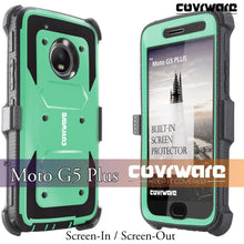 Load image into Gallery viewer, Moto G5 PLUS [ Aegis Series ] Full-Body Armor Rugged Holster Case with Built-in Screen Protector [Kickstand][Belt-Clip] - COVRWARE