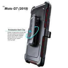 Load image into Gallery viewer, Moto G7 (2019) / G7 PLUS COVRWARE [Aegis Series] Case [Built-in Screen Protector] Heavy Duty Full-Body Rugged Holster Armor Case [Belt Clip][Kickstand] - COVRWARE