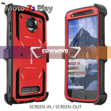 Load image into Gallery viewer, Moto Z2 Play / Z2 Force Case, COVRWARE [Aegis Series] w/Built-in [Screen Protector] Heavy Duty Full-Body Rugged Holster Armor Case [Belt Swivel Clip][Kickstand] for Moto Z2 Play / Z2 Force - COVRWARE