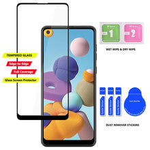 Load image into Gallery viewer, Samsung Galaxy A21, 3 Card Slot Dual Layer Armor Case with Tempered Glass Screen Protector - COVRWARE