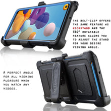 Load image into Gallery viewer, Samsung Galaxy A21 Case, COVRWARE [ Aegis Series ] with Built-in [Screen Protector] Heavy Duty Full-Body Rugged Holster Armor Case [Belt Swivel Clip][Kickstand] - COVRWARE