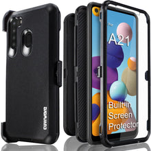 Load image into Gallery viewer, Samsung Galaxy A21 Case, COVRWARE [Tri Series] with Built-in [Screen Protector] Triple Layers Heavy Duty Full-Body Protective Armor Holster Cove - COVRWARE
