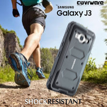 Load image into Gallery viewer, Samsung Galaxy J3 (2016)/ J3 V/ Sky/ Sol/ Amp Prime/ Express Prime [ Aegis Series ] Full-Body Armor Rugged Holster Case w/ Built-in Screen Protector [Kickstand][Belt-Clip] - COVRWARE