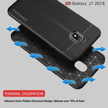 Load image into Gallery viewer, Samsung Galaxy J7 2018 / J7 Refine / J7V (2nd Gen) / J7 Star / J7 Top Case, COVRWARE [ L Series ] Case with [Full Coverage 3D Tempered Glass Screen Protector] TPU Leather Texture Design [Light Weight] Slim Cover - COVRWARE