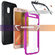 Load image into Gallery viewer, Samsung Galaxy J7 2018 / J7 Refine / J7V (2nd Gen) / J7 Star / J7 Top [IRON TANK Series] Brushed Metal Texture Holster Case with Built-in Screen Protector [Kickstand][Belt-Clip] - COVRWARE

