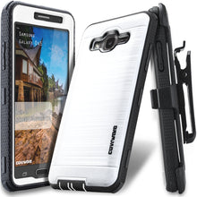 Load image into Gallery viewer, Samsung Galaxy On5 (G550) [IRON TANK Series] Brushed Metal Texture Designed Holster Case with Built-in Screen Protector - COVRWARE