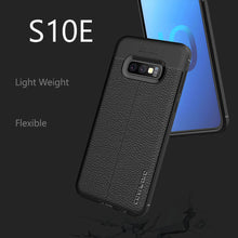 Load image into Gallery viewer, Samsung Galaxy S10e (5.8&quot;) Case, COVRWARE [L Series] with [Tempered Glass Screen Protector] TPU Leather Texture Design Cover [Light Weight], Black - COVRWARE

