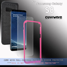 Load image into Gallery viewer, Samsung Galaxy S8 [IRON TANK Series] with [Screen Protector] Brushed Metal Texture Designed Armor Holster Case [Kickstand] - COVRWARE