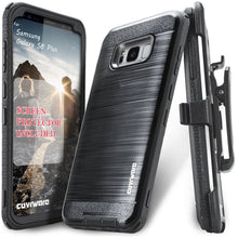 Load image into Gallery viewer, Samsung Galaxy S8 PLUS [IRON TANK Series] with [Screen Protector] Brushed Metal Texture Designed Armor Holster Case [Kickstand] - COVRWARE