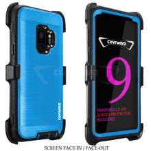 Load image into Gallery viewer, Samsung Galaxy S9 Case, COVRWARE [Iron Tank Series] w/ [3D Tempered Glass Screen Protector] Full Body Rugged Holster Armor Case [Belt Swivel Clip][Kickstand] - COVRWARE
