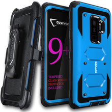 Load image into Gallery viewer, Samsung Galaxy S9 +/S9 PLUS Case, COVRWARE [Aegis Series] w/[3D Tempered Glass Screen Protector] Full Body Rugged Holster Armor Case [Belt Swivel Clip][Kickstand] - COVRWARE
