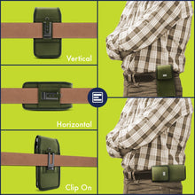 Load image into Gallery viewer, Urban Pouch Military Olive Drab Green Belt Loop Case with Metal Clip (3 Sizes) - COVRWARE
