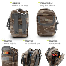 Load image into Gallery viewer, Urban Pouch Plus Universal Phone Pouch with 3-Pockets and MOLLE Straps - COVRWARE
