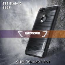 Load image into Gallery viewer, ZTE Blade X (Z965) [IRON TANK Series] Brushed Metal Texture Designed Holster Case with Built-in Screen Protector - COVRWARE