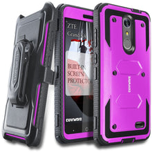 Load image into Gallery viewer, ZTE Grand X4 / Blade Spark [ Aegis Series ] Full-Body Armor Rugged Holster Case with Built-in Screen Protector [Kickstand][Belt-Clip] - COVRWARE
