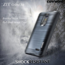 Load image into Gallery viewer, ZTE Grand X4 / Blade Spark [IRON TANK Series] Brushed Metal Texture Designed Holster Case with Built-in Screen Protector - COVRWARE

