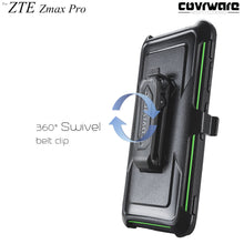 Load image into Gallery viewer, ZTE Zmax Pro (Z981) [ Aegis Series ] Full-Body Armor Rugged Holster Case with Built-in Screen Protector [Kickstand][Belt-Clip] - COVRWARE

